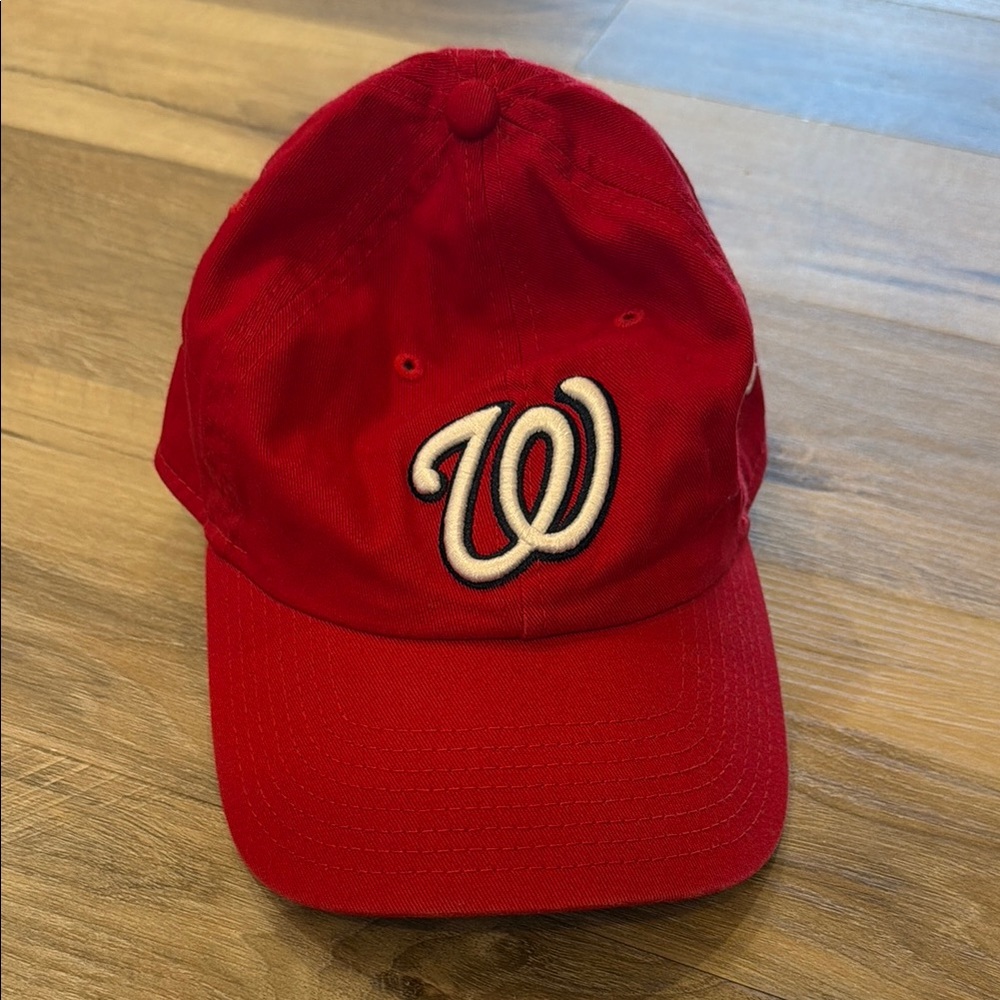 New Era Red Baseball Cap with White 'W' Emblem